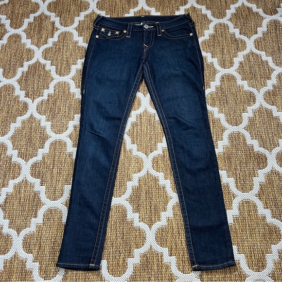 True Religion Denim - True Religion Dark Blue Women's Jeans Skinny Size 28 ( New Without Label)